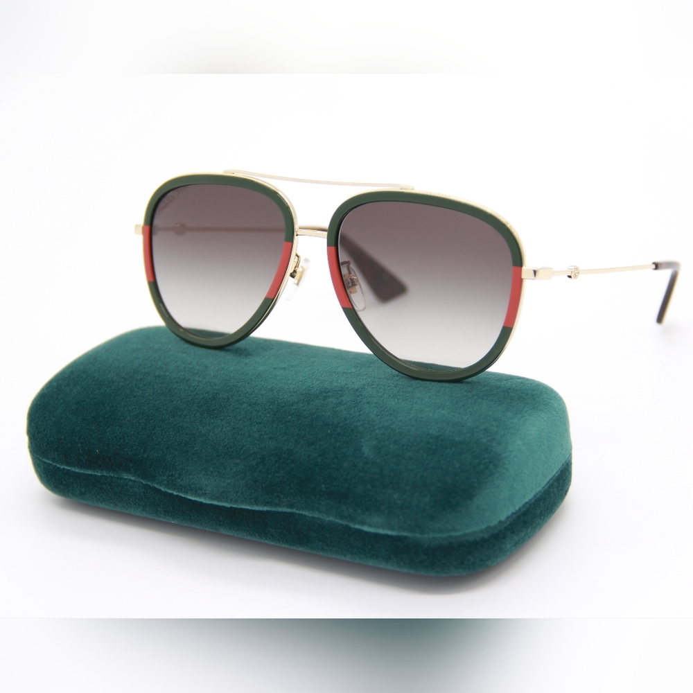 NEW GUCCI GG0062S 003 UNISEX AVIATOR FRAME SUNGLASSES